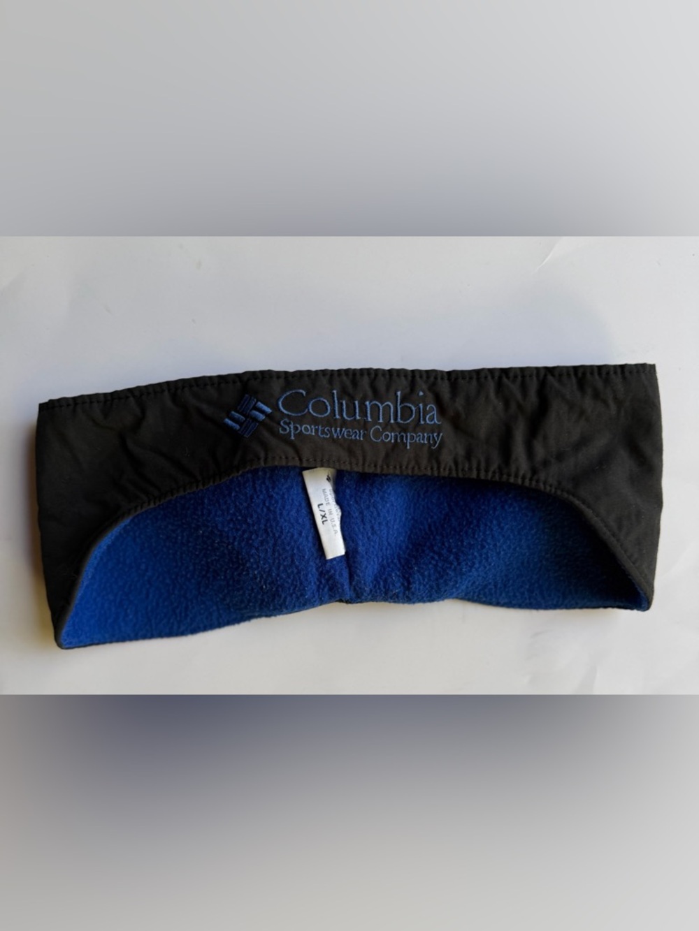 Columbia Black and Royal Blue Fleece Headband